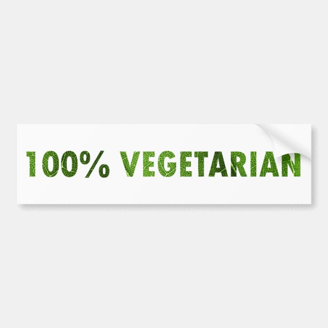 ADESIVO PARA CARRO VEGETARIANO DE 100 POR CENTO (Frente)