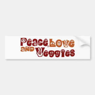 Adesivo Para Carro Vegetarianos do amor da paz