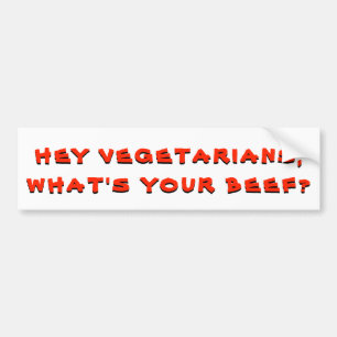 Adesivo Para Carro Vegetarianos, qual é o seu beef?