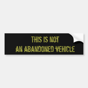 Adesivo Para Carro Veículo abandonado