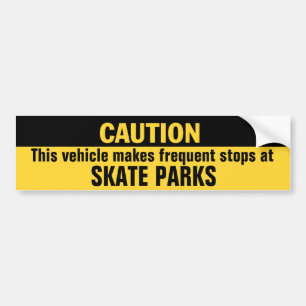 Adesivo Para Carro Veículo Faz Paragens Frequentes em Parques de Skat