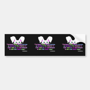 Adesivo Para Carro Vejo Você, Páscoa Bunny Bumper Sticker