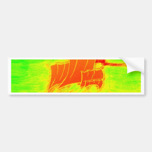 Adesivo Para Carro veleiro fluorescente (Frente)