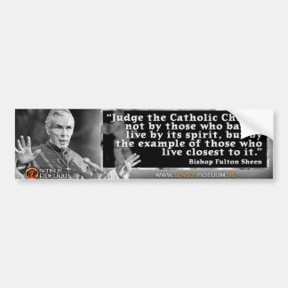 Adesivo Para Carro Ven Fulton Sheen "Julgando a Igreja" Sticker