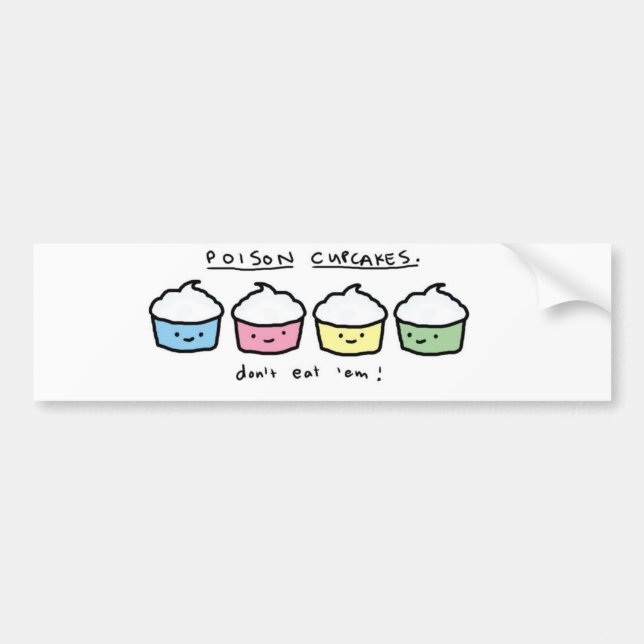 Adesivo Para Carro veneno-cupcakes (Frente)