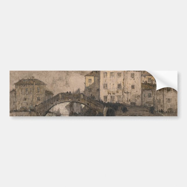 Adesivo Para Carro Veneza, Itália (Paisagem Veneziana Vintage) (Frente)