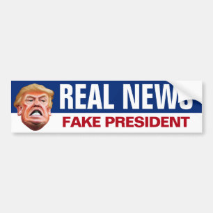 Adesivo Para Carro Verdadeiras notícias Presidente falso - Anti Trum