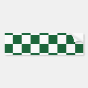 Adesivo Para Carro Verde Checkered e branco