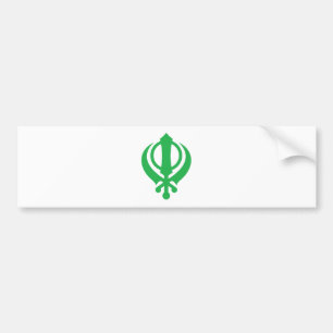 Adesivo Para Carro Verde de Khanda do sikh