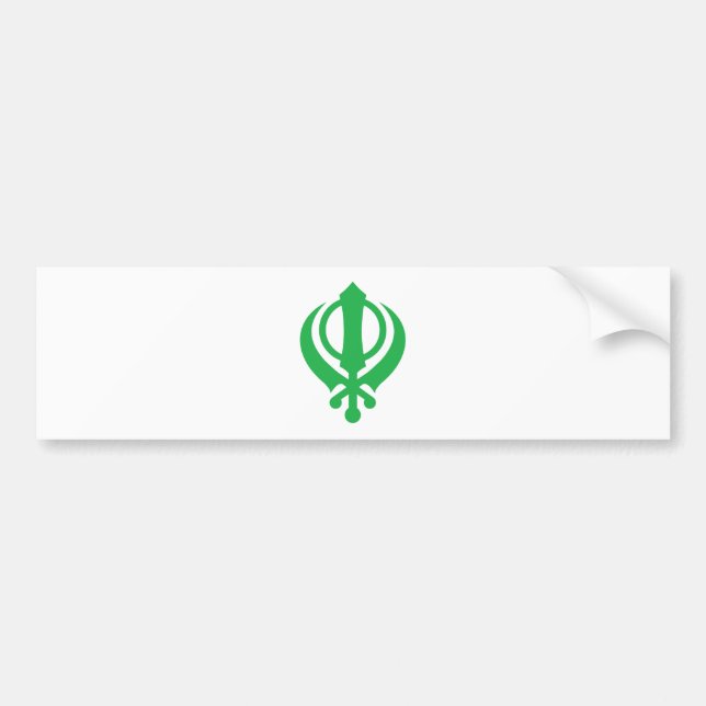 Adesivo Para Carro Verde de Khanda do sikh (Frente)