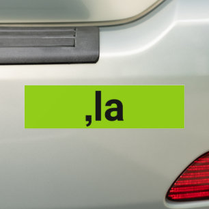 Adesivo Para Carro Verde limão preto Vírgula La Engraçado Brat