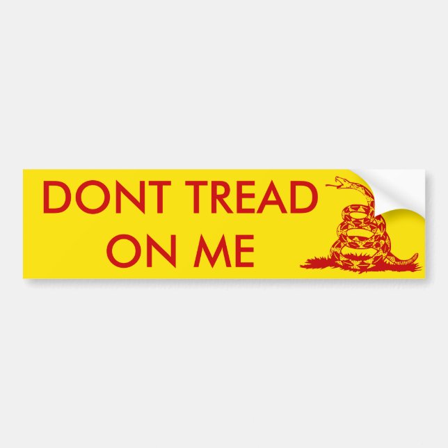 Adesivo Para Carro Vermelho Bumper2 de Gadsden_flag 11in (Frente)