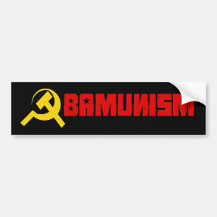 Adesivo Para Carro Vermelho de Bumpersticker - de Obamunism