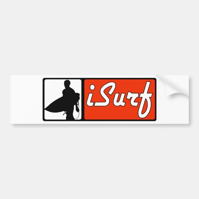 Adesivo Para Carro vermelho do iSurf (Frente)