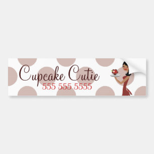 Adesivo Para Carro Vermelho étnico de Cutie de 311 cupcakes