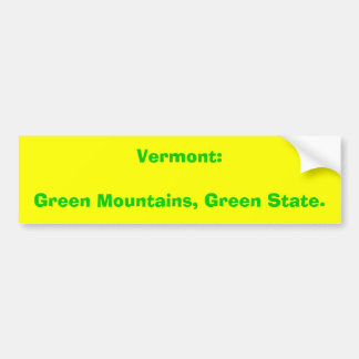 Adesivo Para Carro Vermont: Montanhas verdes, estado verde