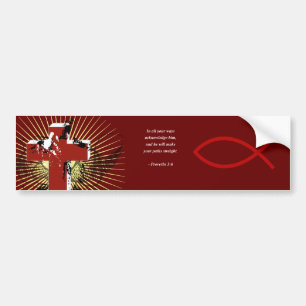 Adesivo Para Carro Verso da bíblia do 3:6 dos PROVÉRBIO