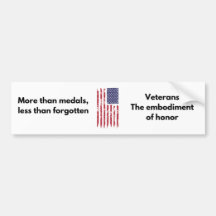 Veteran Bumper Sticker - Departamento de Honra