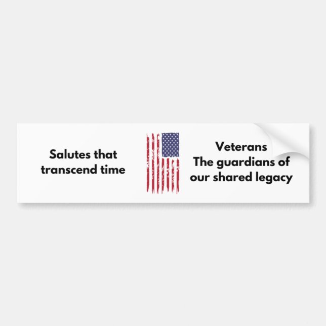 Adesivo Para Carro Veteran Bumper Sticker - Legado Compartilhado (Frente)