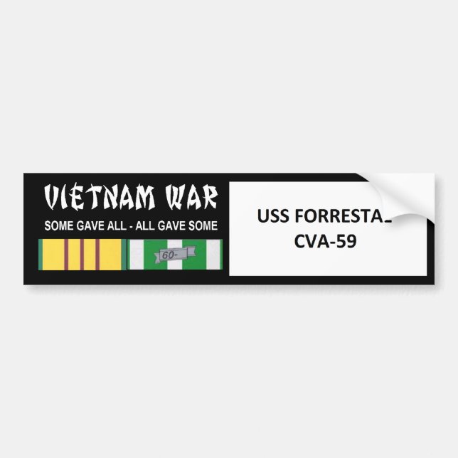 ADESIVO PARA CARRO VETERANO DE GUERRA DO VIETNAME DE USS FORRESTAL (Frente)