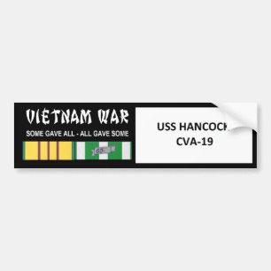 ADESIVO PARA CARRO VETERANO DE GUERRA DO VIETNAME DE USS HANCOCK