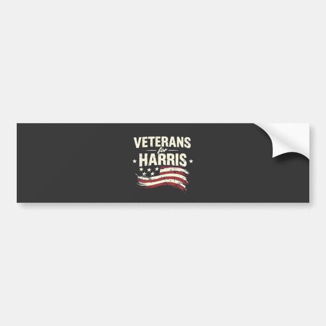 Adesivo Para Carro Veterano para a Eleição do Exército Harris Kamala  (Frente)