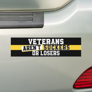 Adesivo Para Carro Veteranos não são Suckers ou perdedores anti-trump
