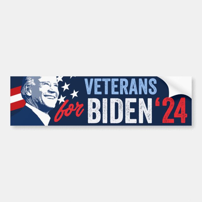 Adesivo Para Carro Veteranos para Biden 2024 (Frente)