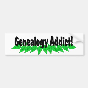 Adesivo Para Carro Viciado em Genealogia
