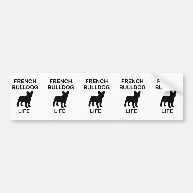 Adesivo Para Carro vida de bulldog francês (Frente)