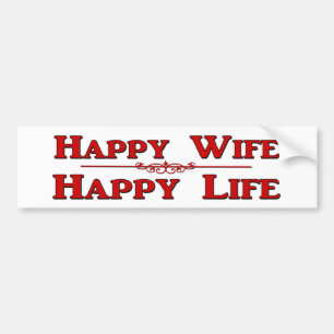 Adesivo Para Carro Vida feliz da esposa feliz