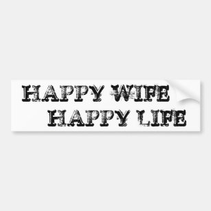 Adesivo Para Carro Vida feliz da esposa feliz