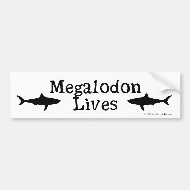 Adesivo Para Carro Vidas de Megalodon!  Autocolante no vidro traseiro (Frente)