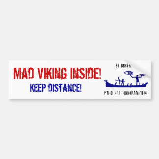 Adesivo Para Carro Viking louco Bumpersticker