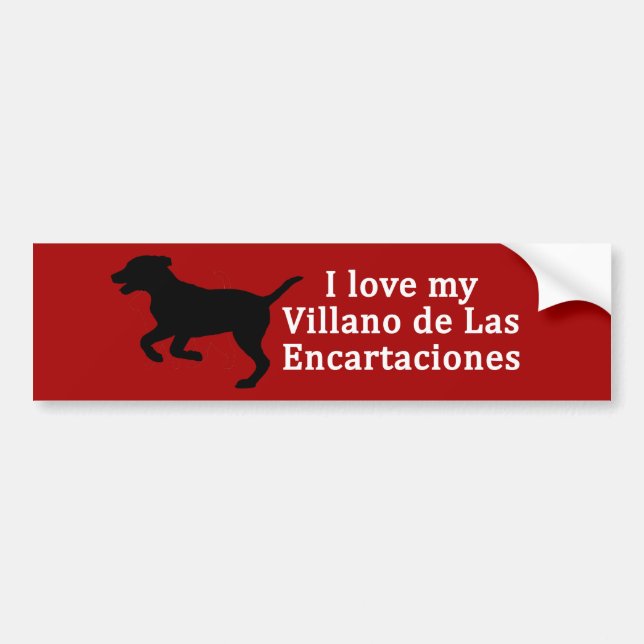 Adesivo Para Carro Villano de Las Encartaciones Dog Love (Frente)