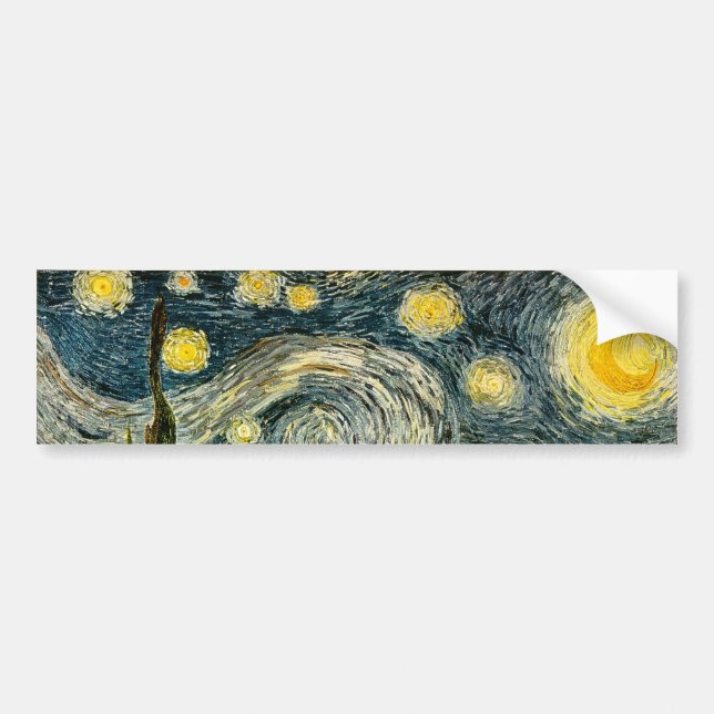 Adesivo Para Carro Vincent van Gogh's The Starry Night (1889) (Frente)