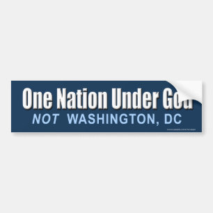 Adesivo Para Carro Vinheta anti-Obama "Uma Nação Sob Deus"