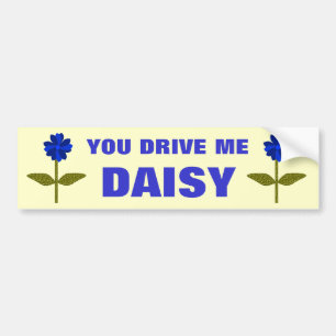 Adesivo Para Carro Vinheta Azul-Bumper Daisy Ocean