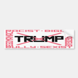 Adesivo Para Carro Vinheta-Bomba Rosa Anti-Trump