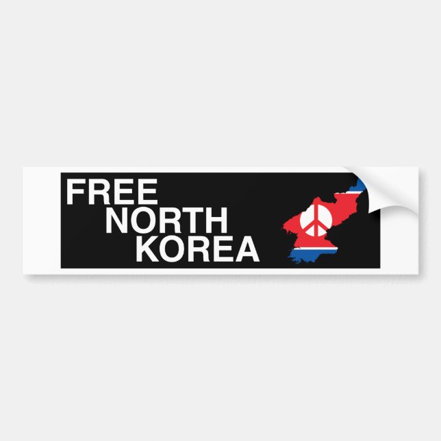 Adesivo Para Carro Vinheta Bumper Livre da Coreia do Norte (Frente)