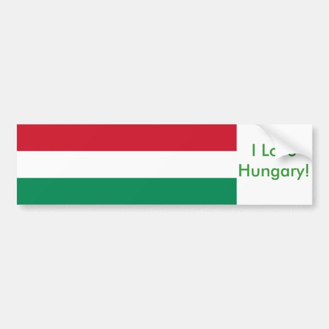 Adesivo Para Carro Vinheta com bandeira da Hungria (Frente)