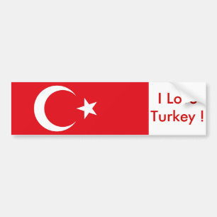 Adesivo Para Carro Vinheta com bandeira da Turquia