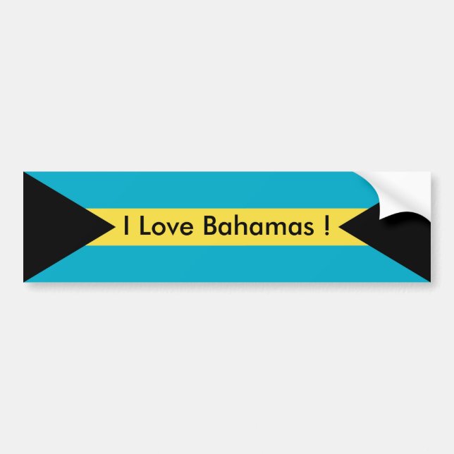 Adesivo Para Carro Vinheta com bandeira das Bahamas (Frente)