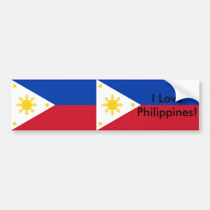 Adesivo Para Carro Vinheta com bandeira das Filipinas