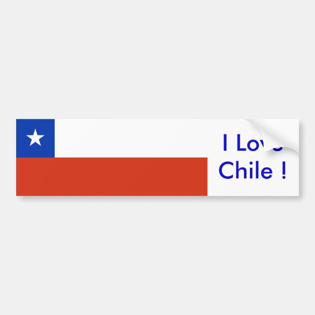 Adesivo Para Carro Vinheta com bandeira do Chile (Frente)