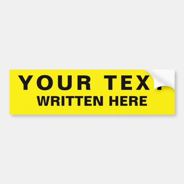 Adesivo Para Carro Vinheta de Bumper de Texto Personalizado (Frente)