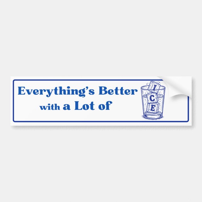 Adesivo Para Carro Vinheta de Imigração de Gelo Pro-TrumpRepublicana (Frente)