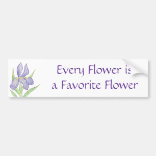 Adesivo Para Carro Vinheta para-choques de flores favorita