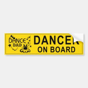Adesivo Para Carro Vinheta para-choques do Pai de dança