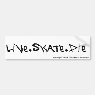 Adesivo Para Carro Vinheta para-choques vivos do Skate